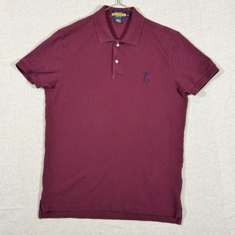 Ralph Lauren Rugby Men Medium‎ Maroon Polo Shirt Embroidered Logo VTG 2000s